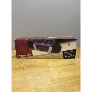 Vtg Emerson Stereo Dual Cassette Player Recorder Radio PS6449‎ NOS